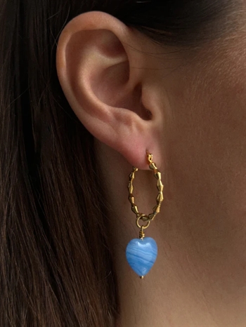 Pico Copenhagen - French Grande Heart Anhänger, blau